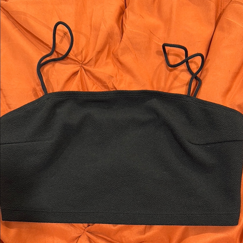 Black Women's Top with Unique Straps